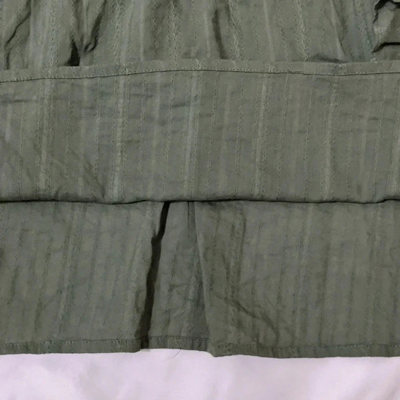 Loft Ruffle Cropped Blouse, Color Olive Green Size L - Picture 10 of 16
